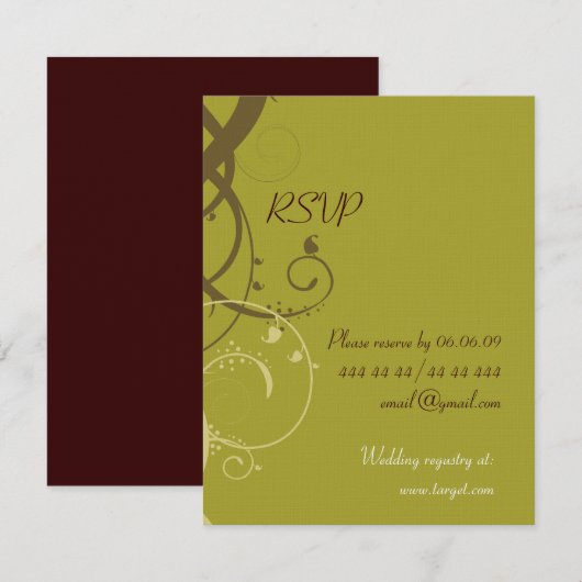 BROWN/OLIVE RSVP VOOR DE AFBEELDINGSOVEREENKOMST (Voorkant / Achterkant)