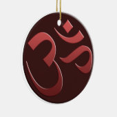 Brown Om Symbol Ornament (Rechts)