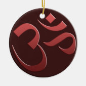 Brown Om Symbol Ornament (Voorkant)