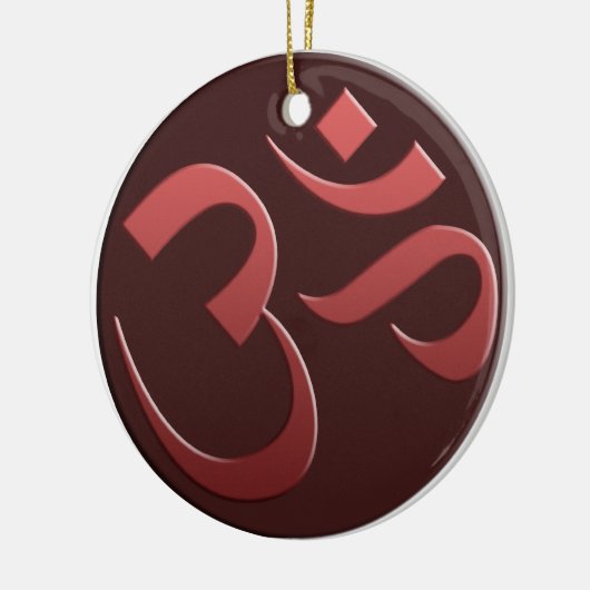Brown Om Symbol Ornament (Links)