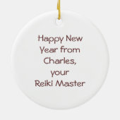 Brown Om Symbol Ornament (Achterkant)