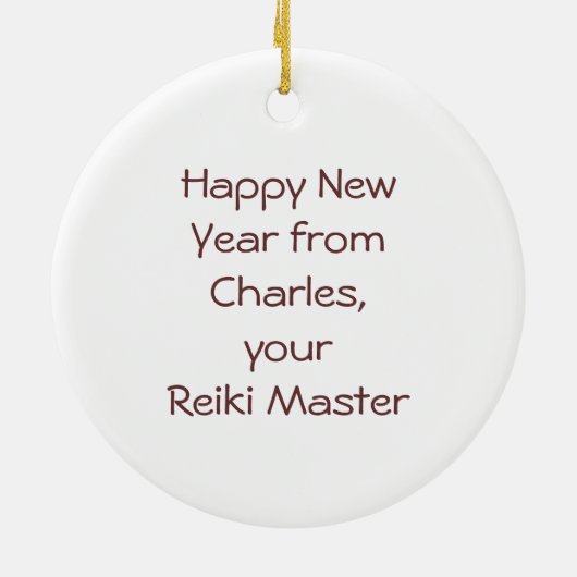 Brown Om Symbol Ornament (Achterkant)