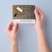 Brown Ombre & Paint Roller, Painter & Decorator Flyer (Hand)