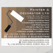Brown Ombre & Paint Roller, Painter & Decorator Flyer (Voorkant)