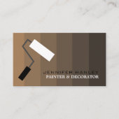 Brown Ombre & Paint Roller, Painter & Decorator Visitekaartje (Voorkant)