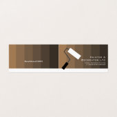 Brown Ombre & Paint Roller, Painter & Decorator Visitekaartje (Buitenkant ongevouwen)