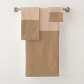 Brown Ombre Striped Bad Handdoek (Insitu)