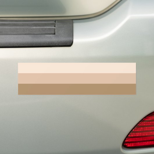 Brown Ombre Striped Bumpersticker (Op auto)