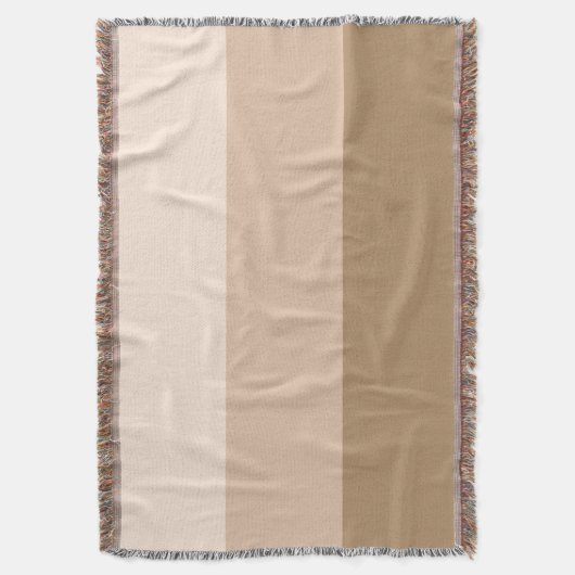 Brown Ombre Striped Deken (Voorkant Verticaal)