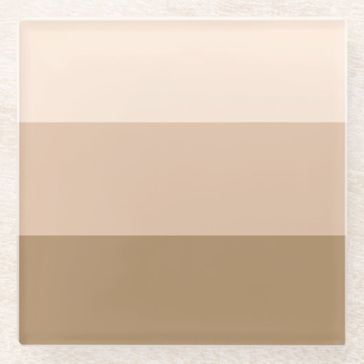 Brown Ombre Striped Glazen Onderzetter (Voorkant)