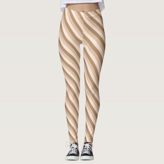 Brown Ombre Striped Leggings (Voorkant)