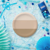 Brown Ombre Striped Papieren Bordje (Feest)