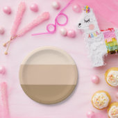 Brown Ombre Striped Papieren Bordje (Feest)