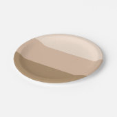 Brown Ombre Striped Papieren Bordje (Gekanteld)