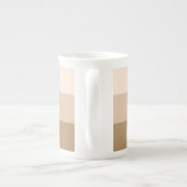 Brown Ombre Striped Porselein Kop (Achterkant)