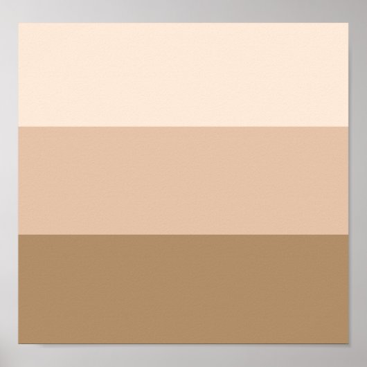 Brown Ombre Striped Poster (Voorkant)