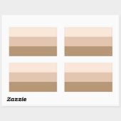 Brown Ombre Striped Rechthoekige Sticker (Vel)