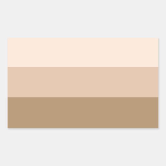 Brown Ombre Striped Rechthoekige Sticker (Voorkant)