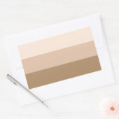 Brown Ombre Striped Rechthoekige Sticker (Envelop)