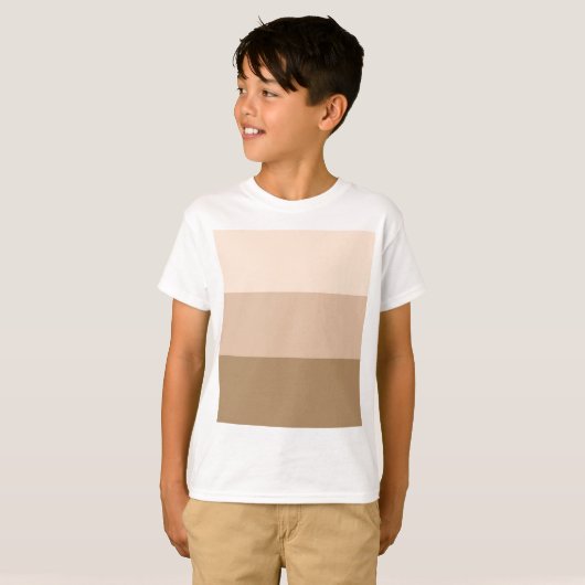Brown Ombre Striped T-shirt (Voorkant volledig)