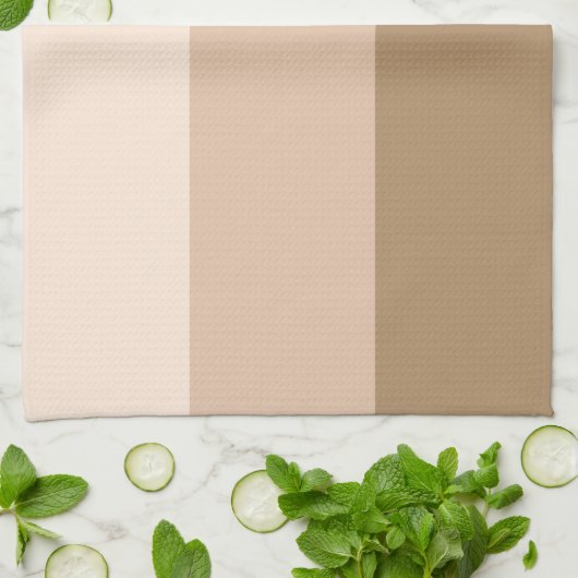 Brown Ombre Striped Theedoek (Gevouwen)