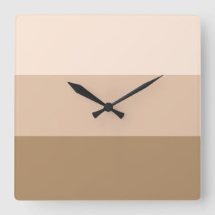 Brown Ombre Striped Vierkante Klok