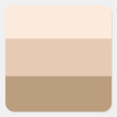 Brown Ombre Striped Vierkante Sticker (Voorkant)