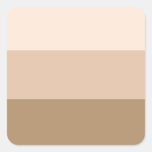 Brown Ombre Striped Vierkante Sticker (Voorkant)