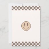 Brown ONE HAPPY DUDE Smile Retro Groovy Verjaardag Kaart (Achterkant)