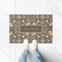 Brown Orange Blossoms Pattern and Custom Text