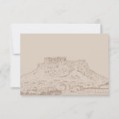 Brown  oude architectuur baby shower kaart (Achterkant)