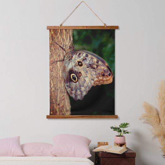 Brown Owl Butterfly Hangend Wandkleed (Slaapkamer)