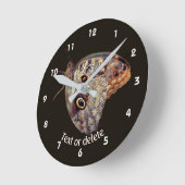 Brown Owl Butterfly Nature Personalized   Ronde Klok (Hoek)