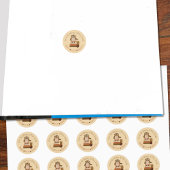 Brown Owl Classroom Library Ronde Stickers