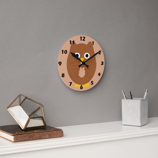 Brown Owl Design Ronde Klok (Kantoor)