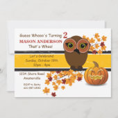 Brown Owl Invitation Kaart (Voorkant)