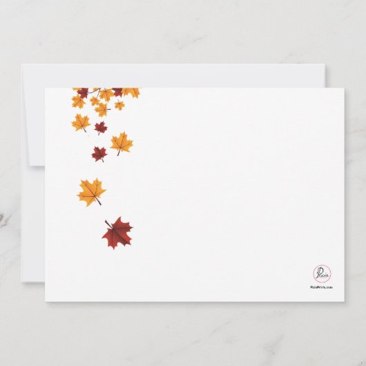 Brown Owl Invitation Kaart (Achterkant)