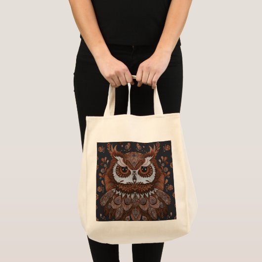 Brown owl tote bag (Voorkant (product))