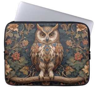 Brown Owl William Morris geïnspireerd Laptop Sleeve
