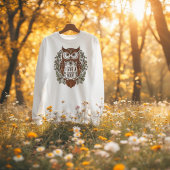 Brown owl with flowers design t-shirt