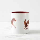 Brown Pacer Silhouette Tweekleurige Koffiemok (Center)