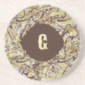 Brown Paint Drip Sandstone Onderzetter (Voorkant)