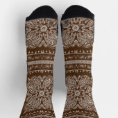 Brown Paisley Bandana Print Socks Sokken (Top)