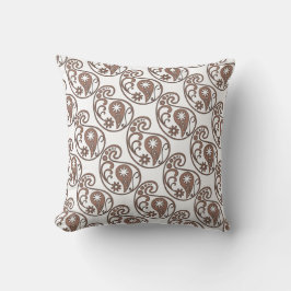Brown Paisley Kussen