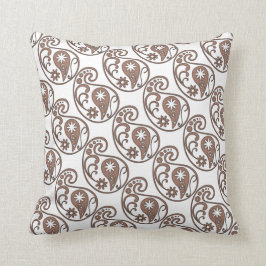 Brown Paisley Kussen