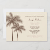 Brown Palm Tree Bridal Shower Kaart (Voorkant)