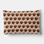 Brown Pansy Seamless Pattern Pouch Etui (Achterkant)