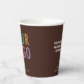 Brown Paper Cups Custom Company Logo Branded 8 oz Papieren Bekers (Links)