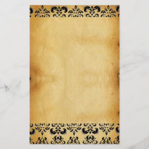 BROWN PARCHMENT DAMASK BRIEFPAPIER