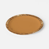 Brown Pattern Designer Round Papieren Bordje (Gekanteld)